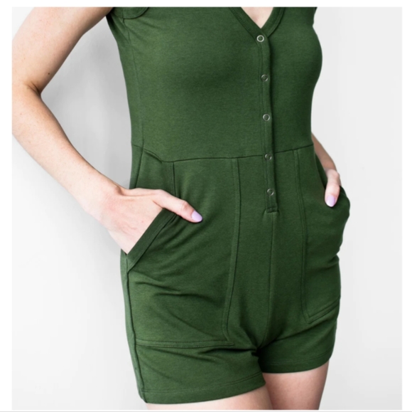 BNWT The Henley Romper by Franc Olive green - Picture 3 of 8